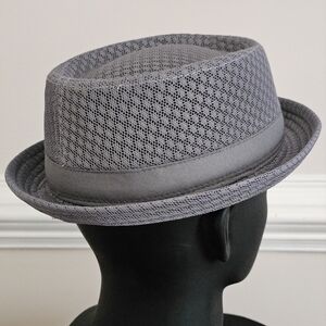 Mesh Pork Pie Hat Blue